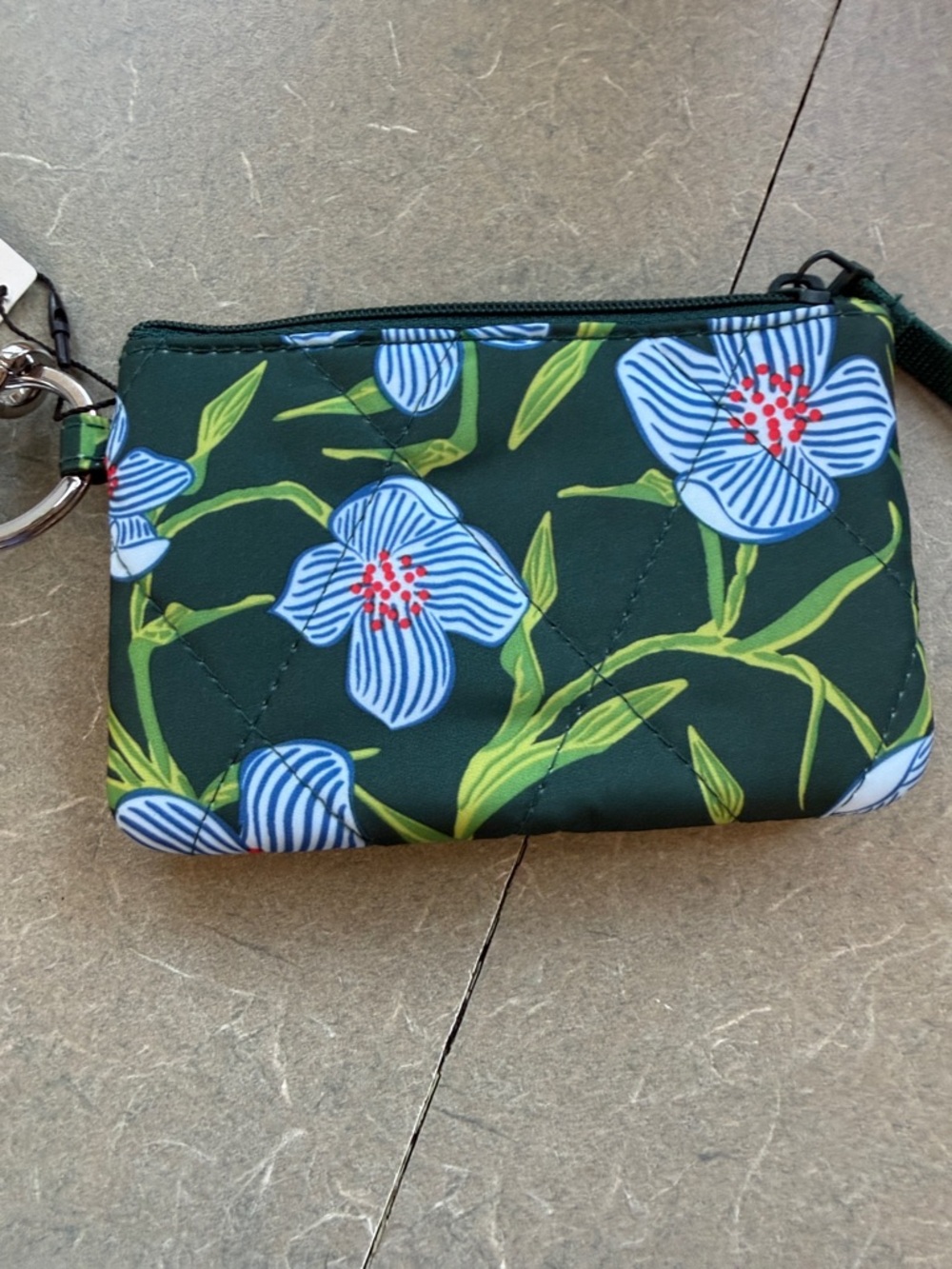 Vera Bradley Zip UD Lanyard in Charlotte Stem Floral Pouch - NWT  🌼